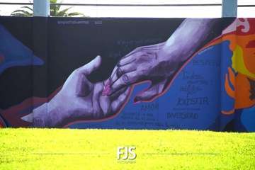 Mural contra la intolerancia en Telde/TA y Francisco Javier Santana.